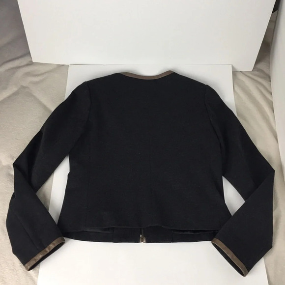 2/$25Neutral Collarless Business casual blazer overcoat suit jacket formal sz 8 - Picture 6 of 16